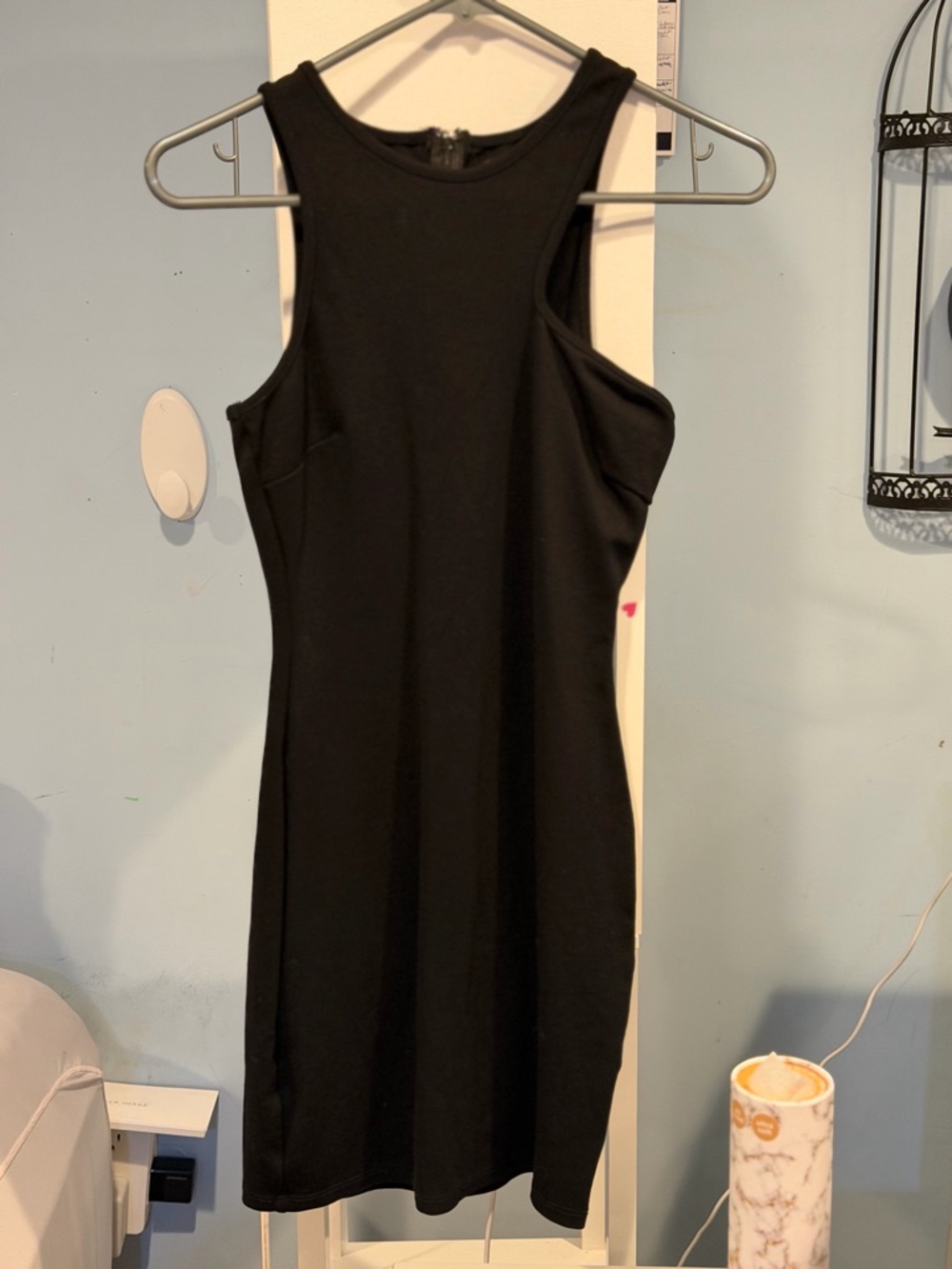 Urban Outfitters Black Sleeveless Mini Asymmetrical Bodycon Dress